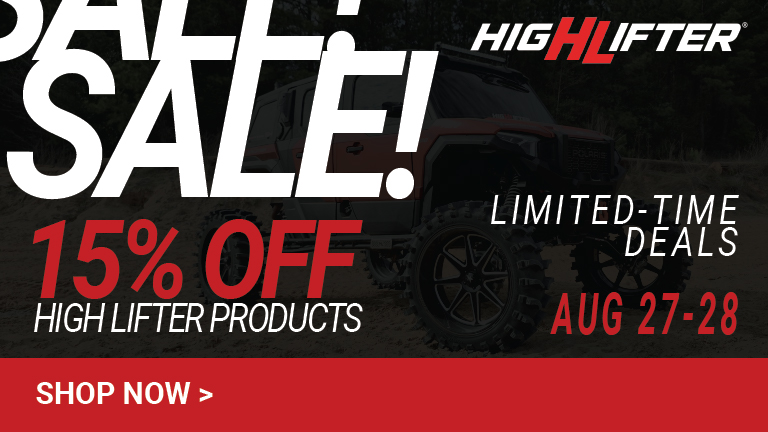 Act Quick! Save 15% on High Lifter products for 2-days only!